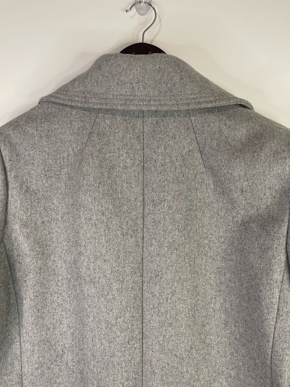 Banana Republic Light Gray Double-Breasted Pea Coat - Picture 8 of 12